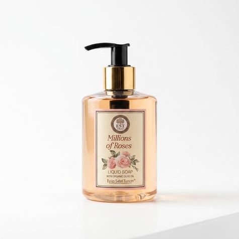 EST 1923 Millions of Roses Liquid Soap 250mL – Organic Olive Oil Hand Wash, Vegan Moisturizing Cleanser