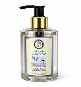 EST 1923 Alacati Lavender Liquid Soap 250mL – Organic Olive Oil Hand Wash, Vegan Moisturizing Cleanser
