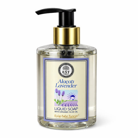 EST 1923 Alacati Lavender Liquid Soap 250mL – Organic Olive Oil Hand Wash, Vegan Moisturizing Cleanser