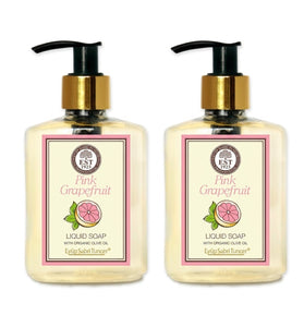 EST 1923 Olive Oil Liquid Hand Soap 250ml – Vegan Nourishing Hand Wash, Pink Grapefruit Scent, Pack of 2