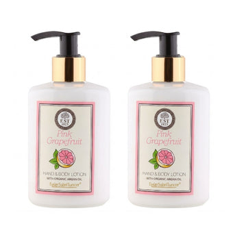 Eyup Sabri Tuncer Pink Grapefruit Lotion 250ml — Moisturizing Hand & Body Lotion with Organic Argan Oil, Pack of 2