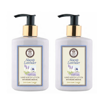 Eyup Sabri Tuncer Alacati Lavender Hand & Body Lotion With Organic Argan Oil 250ml – Relaxing Lavender Scented Moisturizing Lotion, Pack of 2