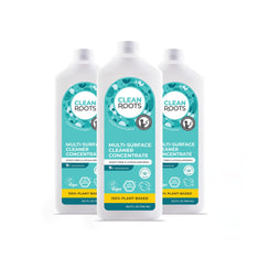 Clean Roots Multi-Surface Cleaner Scent-Free Concentrate, 25.3 Fl Oz (Pack of 3)