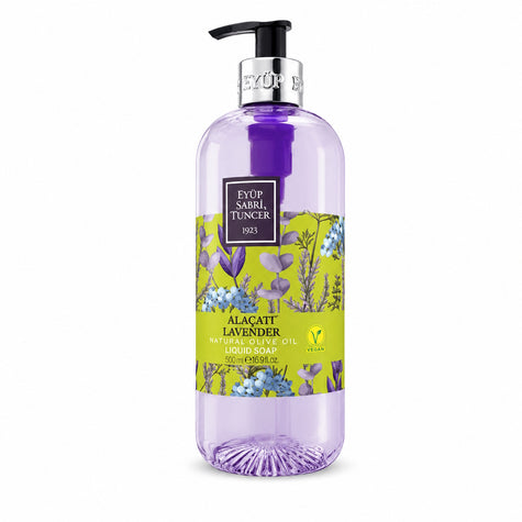 Eyup Sabri Tuncer Alacati Lavender Liquid Hand Soap with Natural Olive Oil, 500 ml
