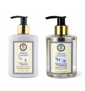 EST1923 Hand Care Set with Olive Oil Liquid Hand Soap & Argan Oil Body Lotion Bundle 250ml Each – Choose Your Fragrance