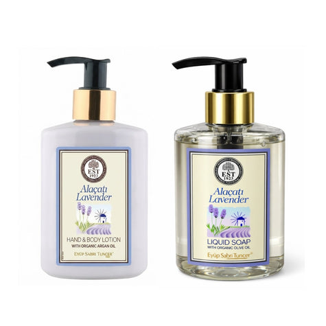 EST1923 Hand Care Set with Olive Oil Liquid Hand Soap & Argan Oil Body Lotion Bundle 250ml Each – Choose Your Fragrance