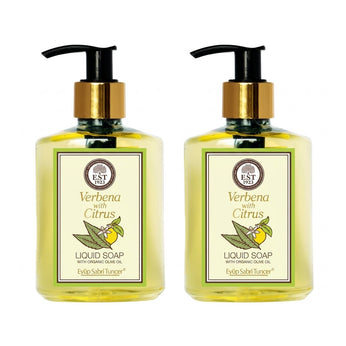EST 1923 Olive Oil Liquid Hand Soap, Verbena Citrus Scent, Vegan Moisturizing Hand Wash, 250 mL (2‑Pack)