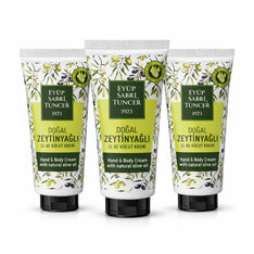 Eyup Sabri Tuncer Hand & Body Cream with Natural Olive Oil, 50ml Moisturizing Lotion for Soft Hydrated Skin, Pack of 3