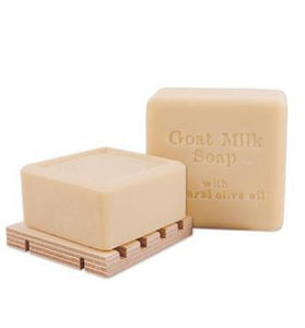 Eyup Sabri Tuncer Goats Milk Bar Soap with Wooden Soap Holder - 150G