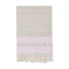 Turkish Cotton Towels, Handwoven, Odel Linen Pink (39 x 66.9 Inches)