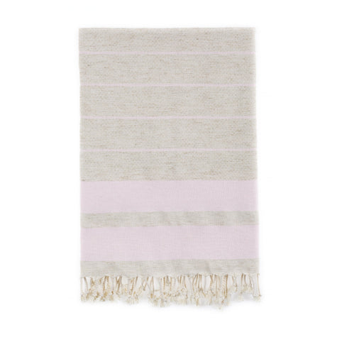 Turkish Cotton Towels, Handwoven, Odel Linen Pink (39 x 66.9 Inches)